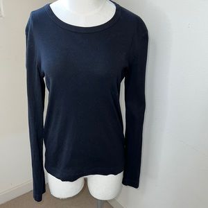 EUC Three Dots long sleeve t-shirt tee Black Medium